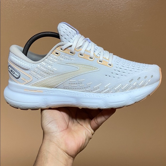 Brooks Glycerin 20 Women’s Running Sneakers “White Grey Peach” Size 10 Medium - Picture 4 of 16